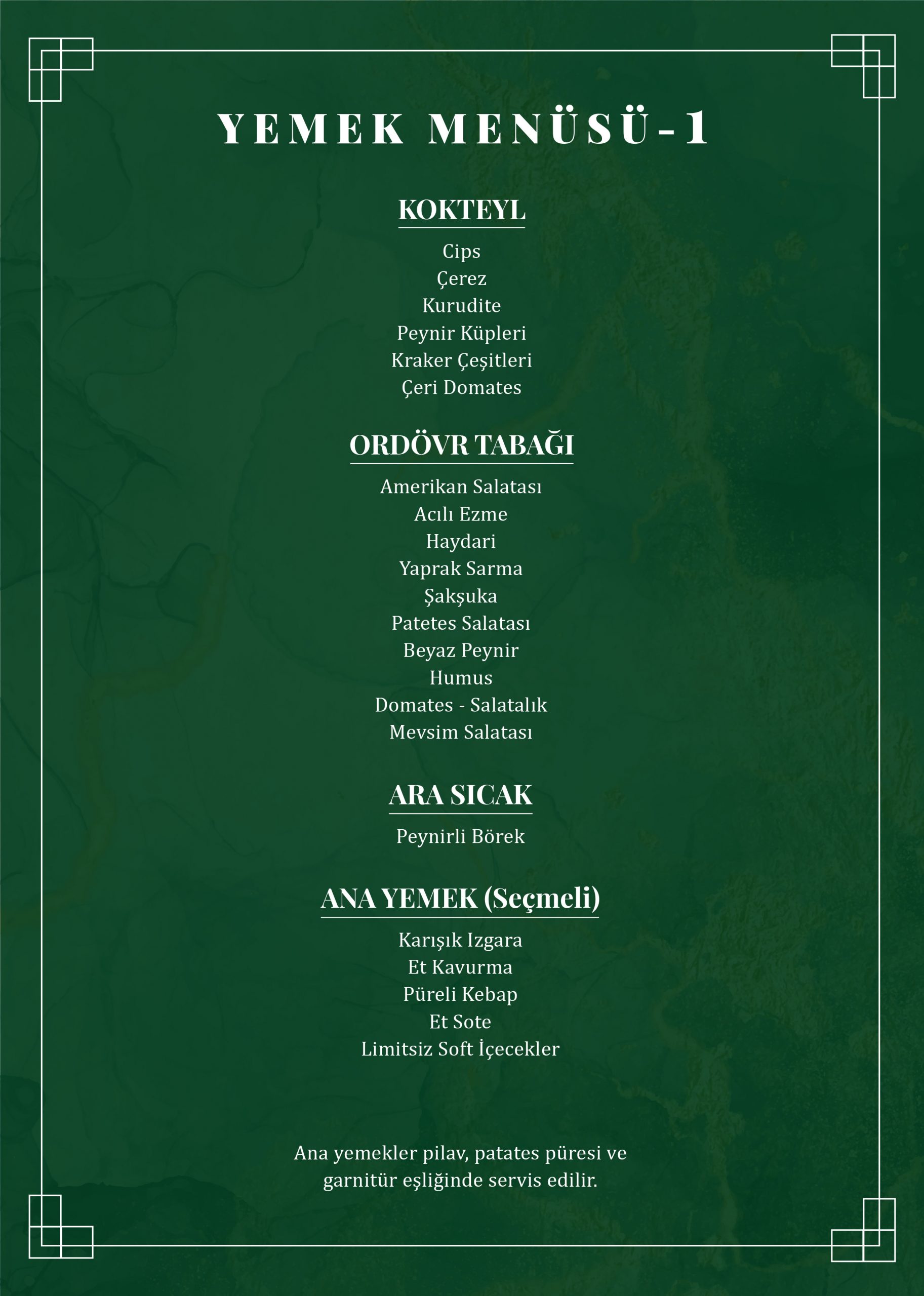 Menülerimiz
